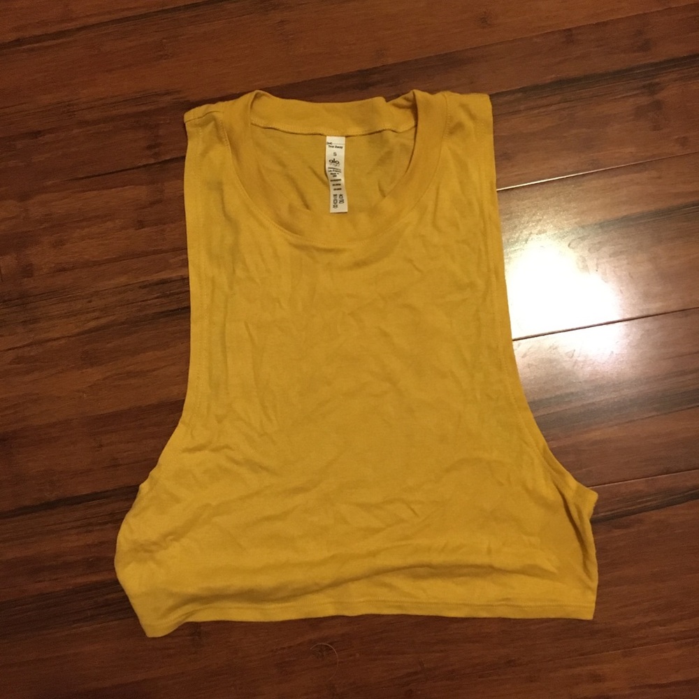 Alo Yoga Heat-Wave Cropped Tank (Tuscan Sun)